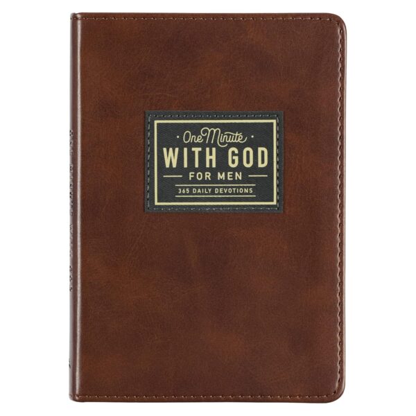 One Minute with God for Men 365 Devotions, Brown Faux Leather Flexcover Imitation Leather